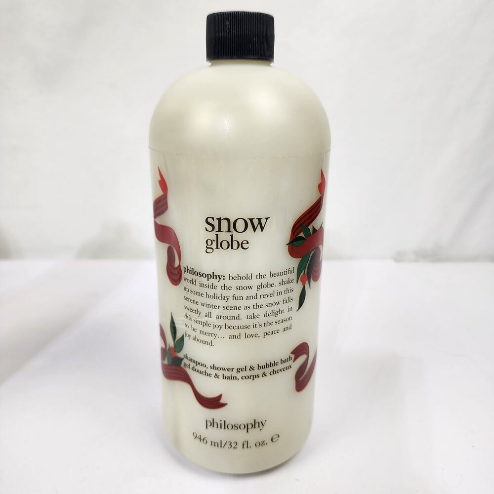 Philosophy Snow Globe Shampoo Shower Gel Bubble 32oz Holiday Design Sealed New